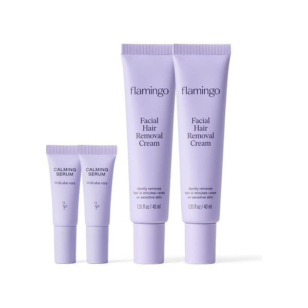 Flamingo Facial Hair Removal Cream – 40ml (Pack of 2) | Gentle & Effective for Sensitive Skin