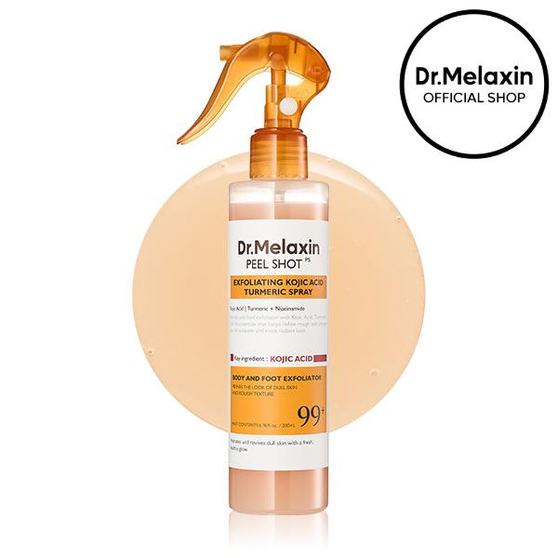 [Dr.Melaxin Official] Peel Shot Keratin Care Kojic Acid Turmeric Spray 200Ml Pore Clearing Exfoliating Formula Skin Repair Scrub