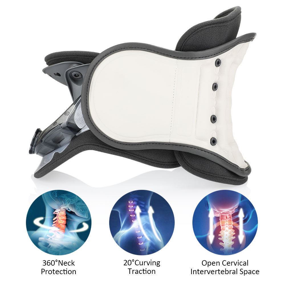 Inflatable Neck Tractor & Cervical Support – Adjustable Air Traction Massage & Fixed Neck Guard