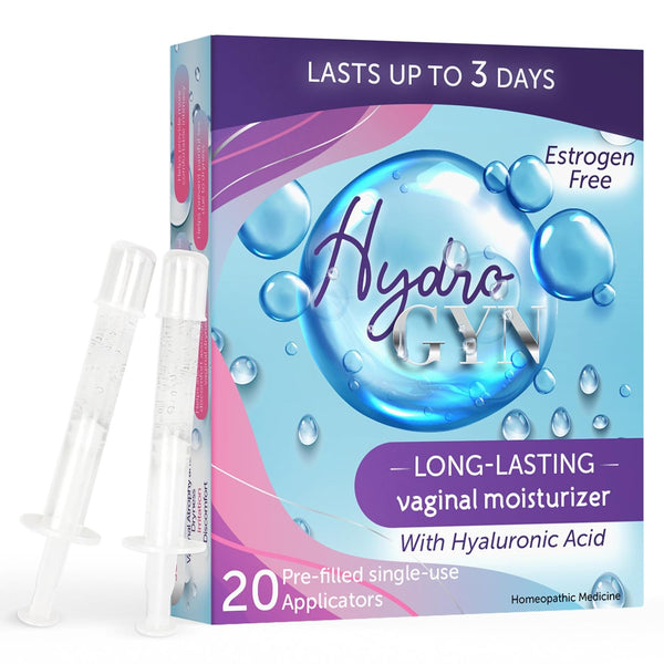 Terramed Just Think Comfort Hydro GYN Long-Lasting Vaginal Moisturizer – 20 Pre-Filled Single-Use Applicators | pH-Balanced Hydration & Comfort