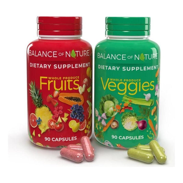 Balance of Nature Fruits and Veggies - Whole Food Supplement - 90 Capsules Each (2 Pack) - Glam Global UKBalance of Nature