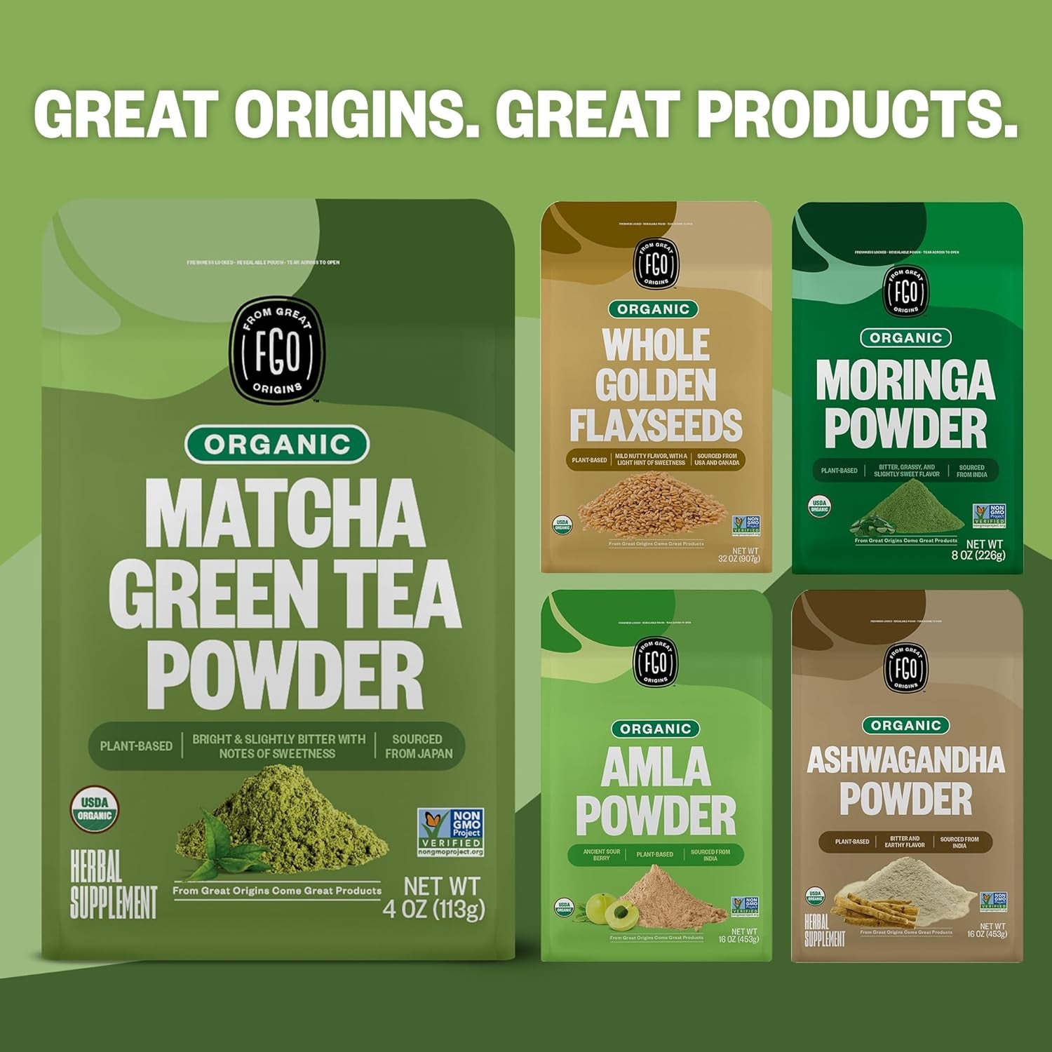 FGO Organic Matcha Green Tea Powder - 113g