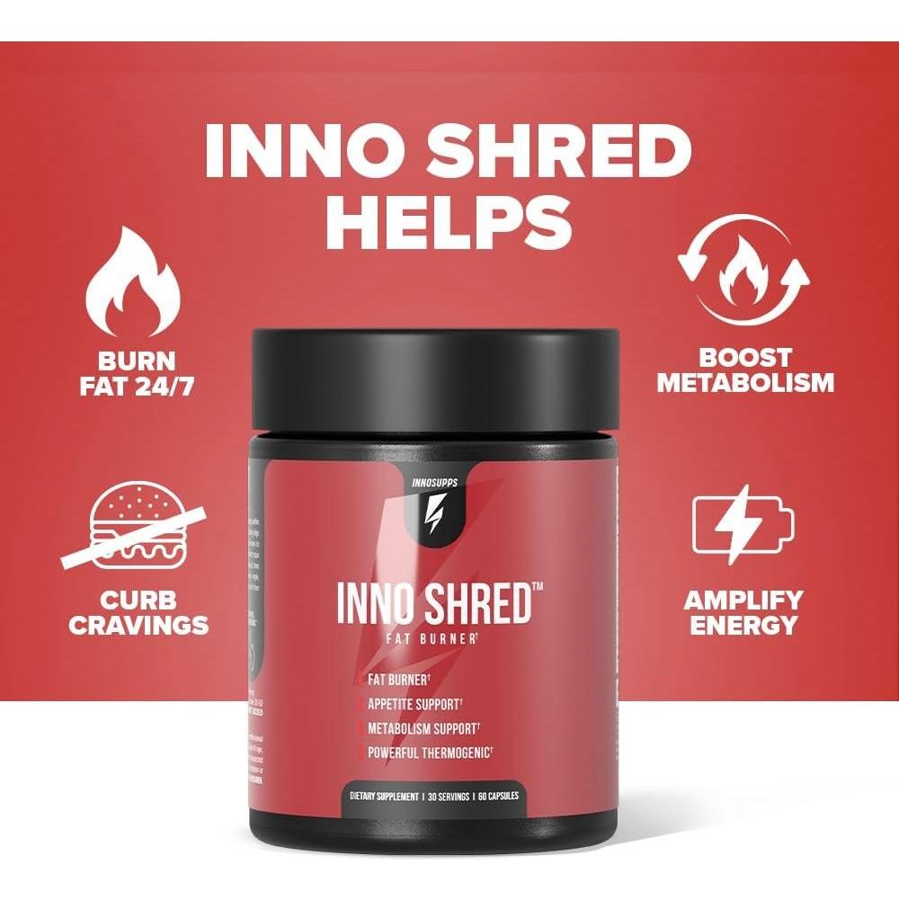 Inno Shred - Day Time Fat Burner | 100Mg Capsimax (60 Veggie Capsules)