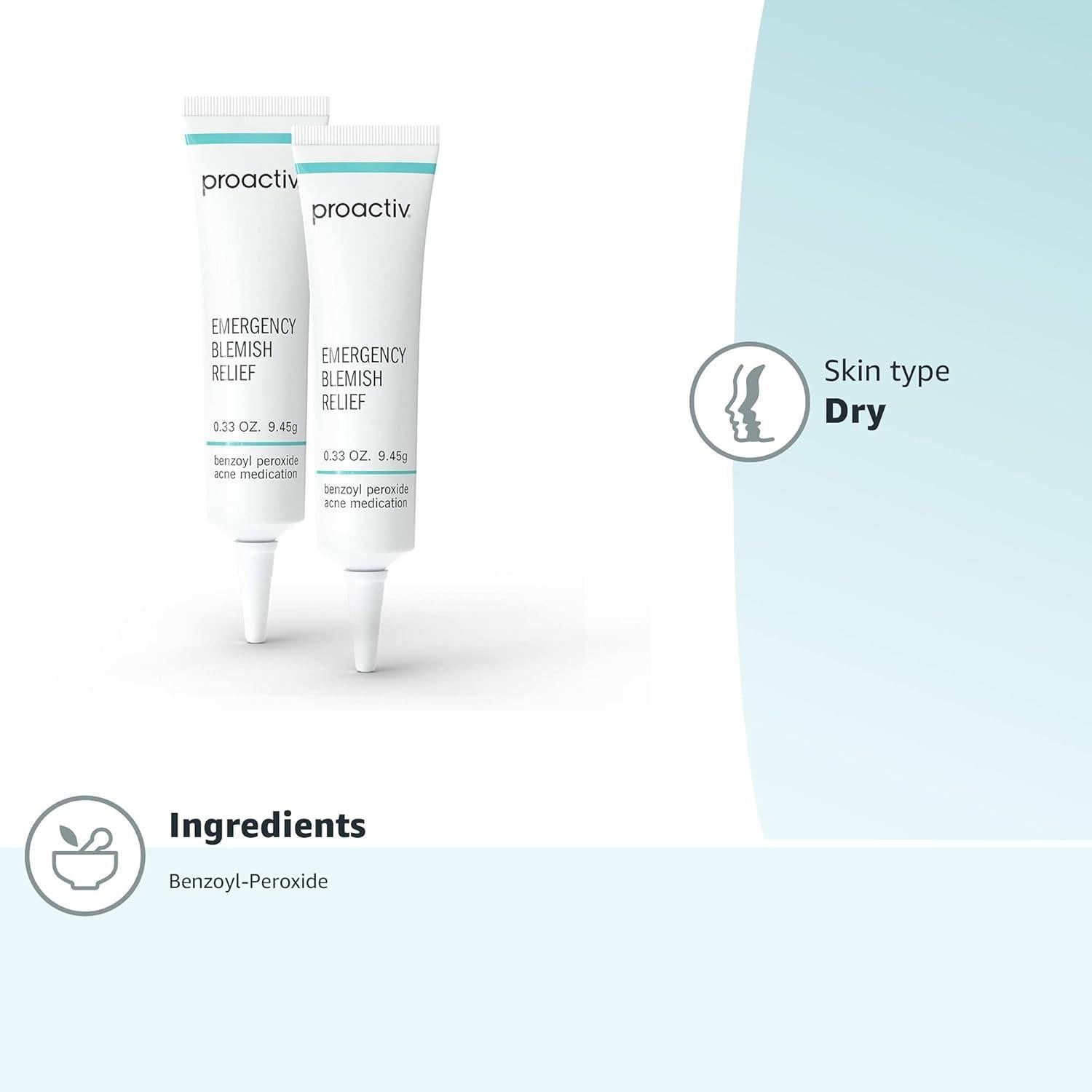 Proactiv Emergency Blemish Relief - Benzoyl Peroxide Gel  - 2 Pack