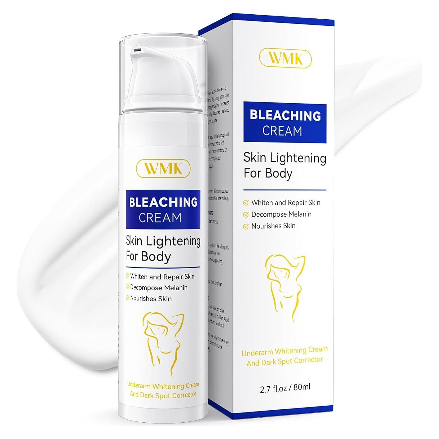 WMK Bleaching Cream – Skin Lightening For Body  -2.7 fl oz - (80ml)