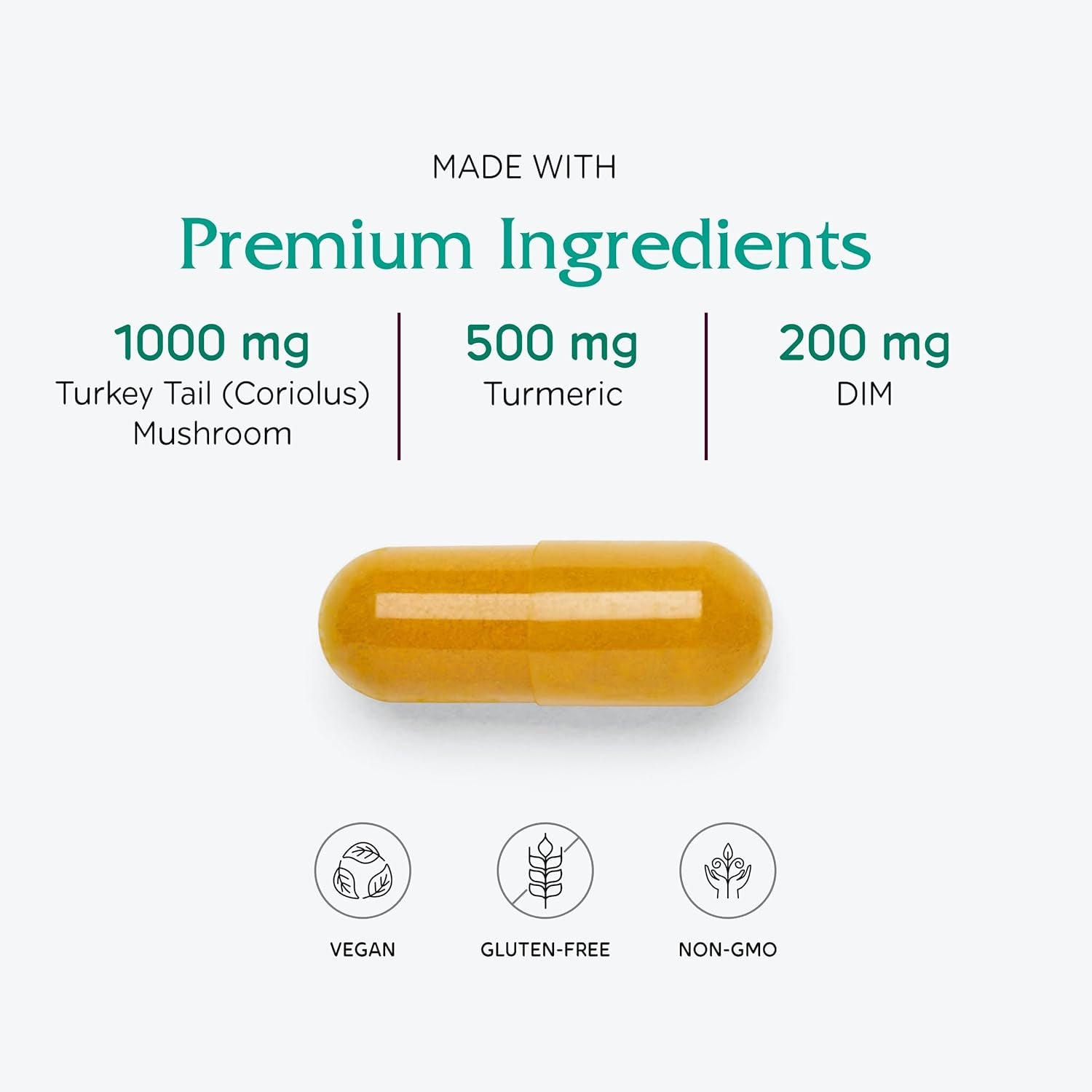 Vitanica CCDG Blend – 90 Capsules | Antioxidant-Rich Immune & Hormonal Support with DIM, Mushrooms & Turmeric