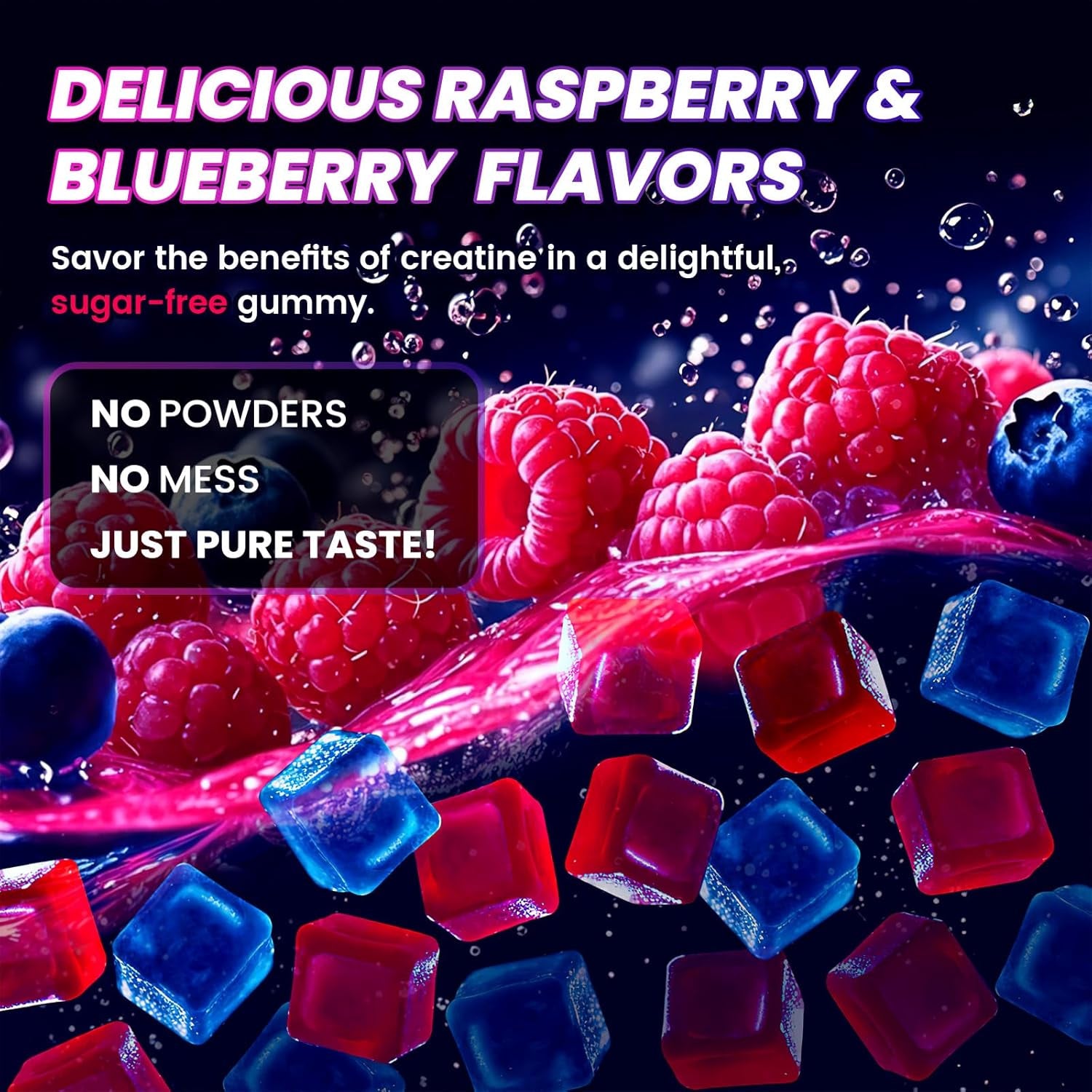 Bageto Creatine Monohydrate Gummies – 120 Gummies | 1+6 Complex for Muscle Growth, Energy & Fast Recovery