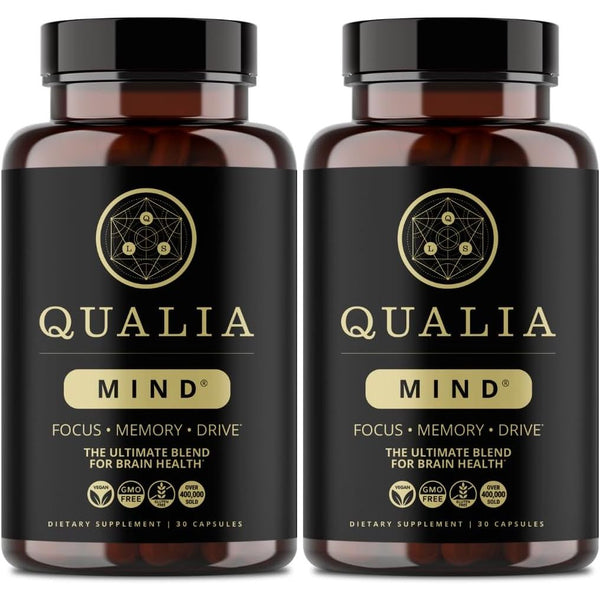 Qualia Mind Nootropics – Brain Supplement (2-Pack, 30 Capsules Each) | Advanced Cognitive Support for Focus, Memory & Mental Energy