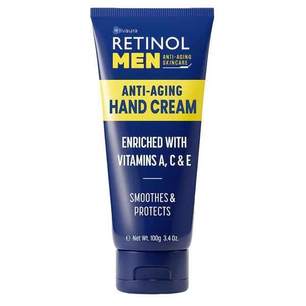 Skincare Cosmetics Retinol Men Anti-Aging Hand Cream – 100ml | Targets Fine Lines, Dryness & Uneven Skin Tone
