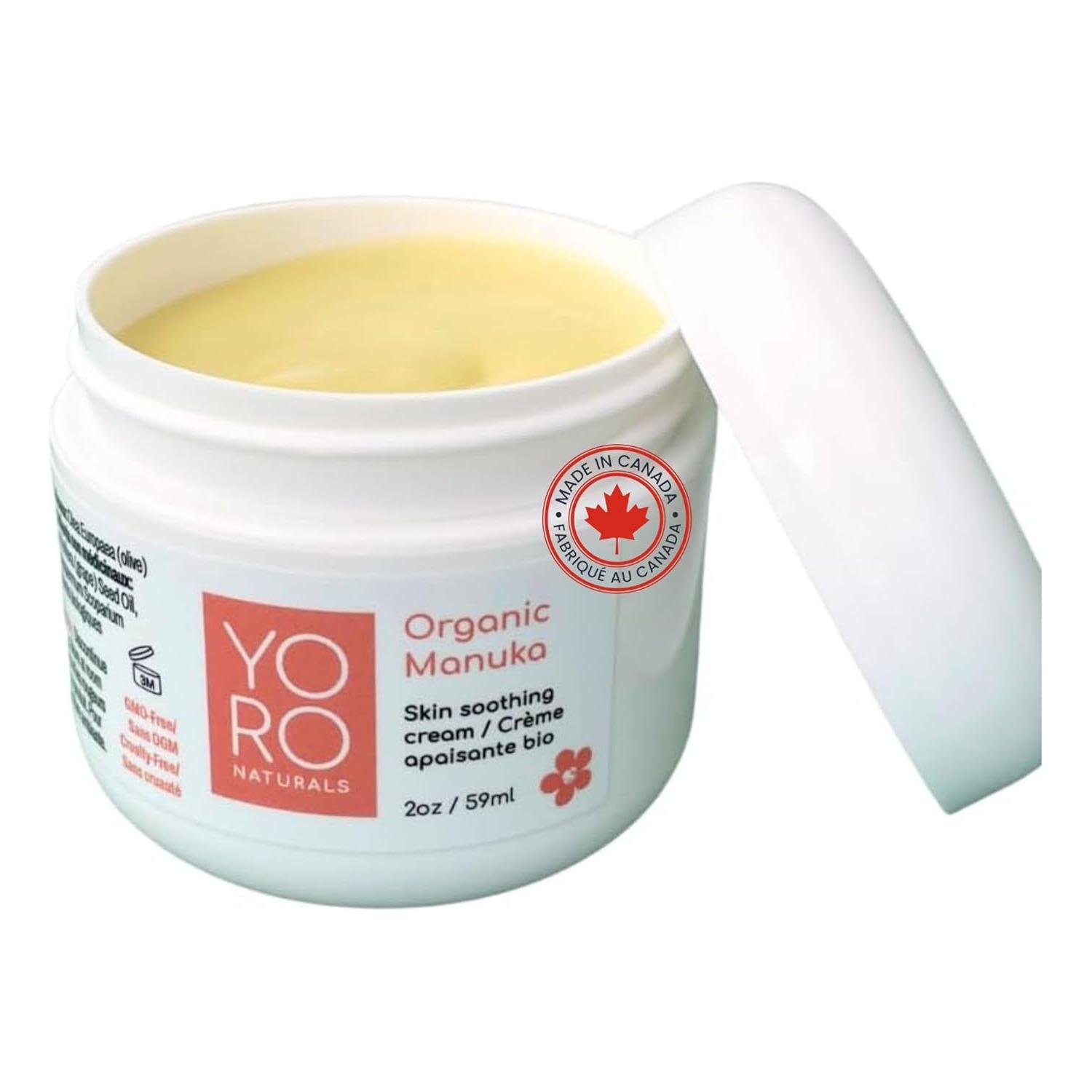 Yo Ro Organic Manuka Skin Soothing Cream - 60ml | Natural Relief for Dry & Irritated Skin