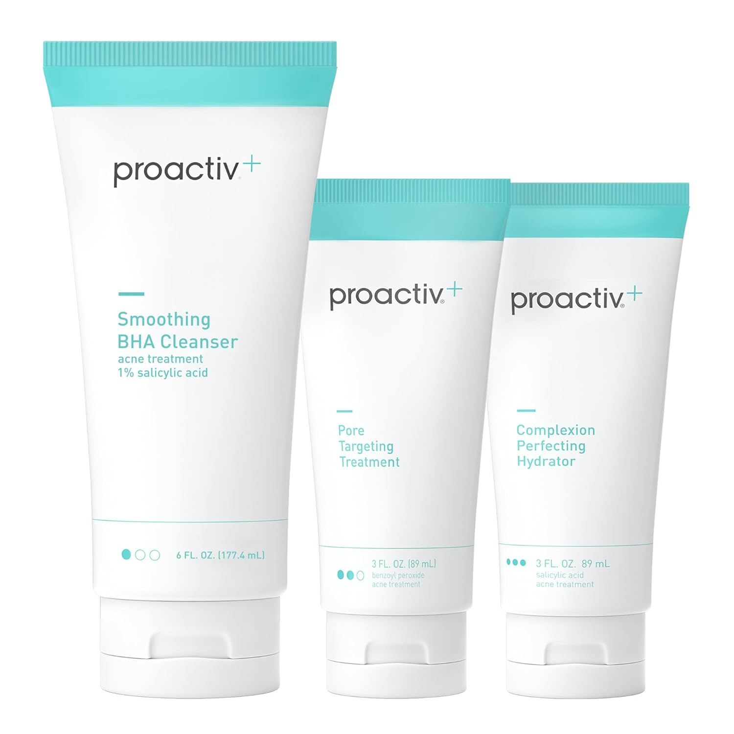 Proactiv+ 3 Step Advanced Skincare System | 90 Day Complete Acne Care Kit | Hydrating, Exfoliating, and Clear Skin Solution
