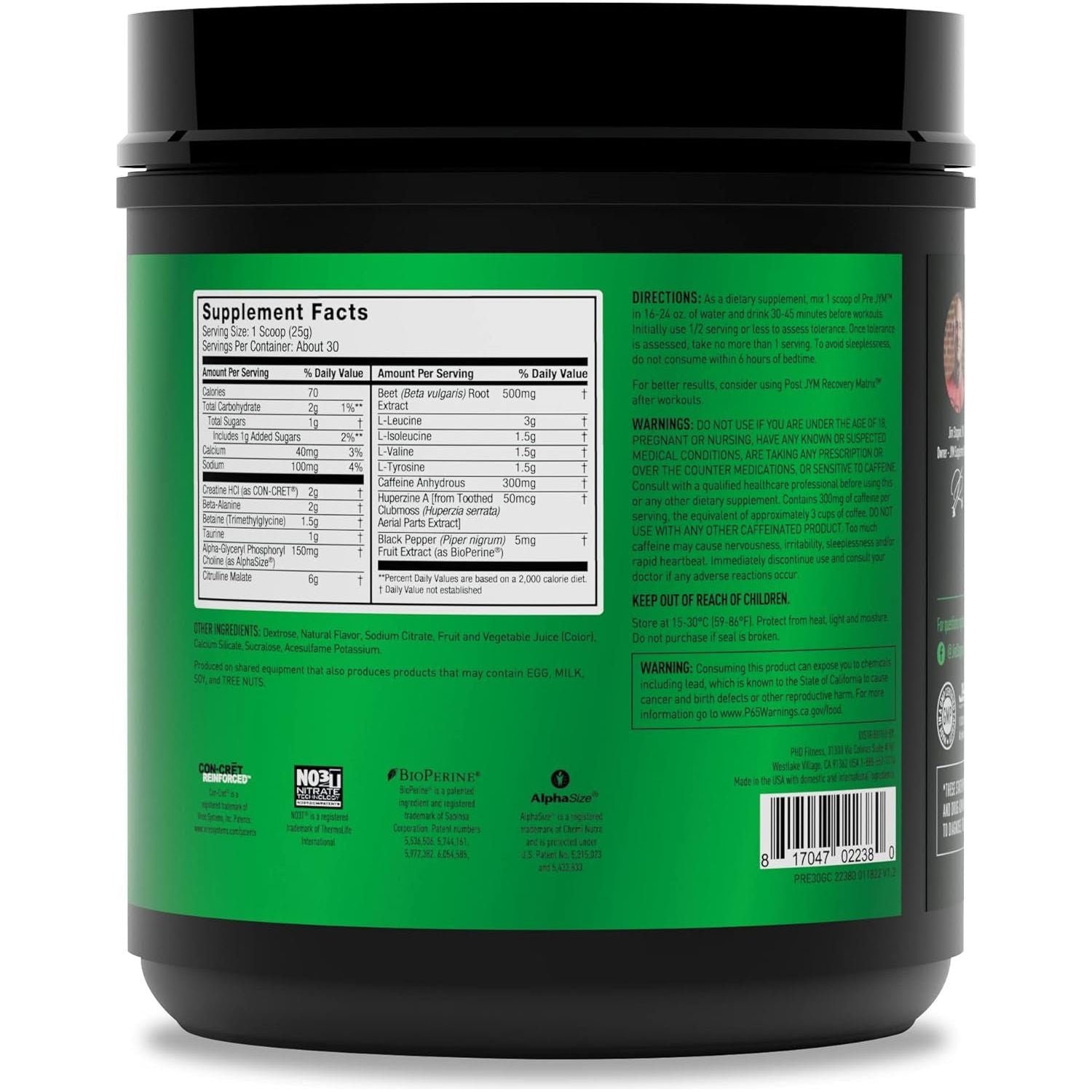 JYM Supplement Science PreJYM High-Performance Pre-Workout – 750g | Grape Candy | Strength, Endurance & Focus Formula