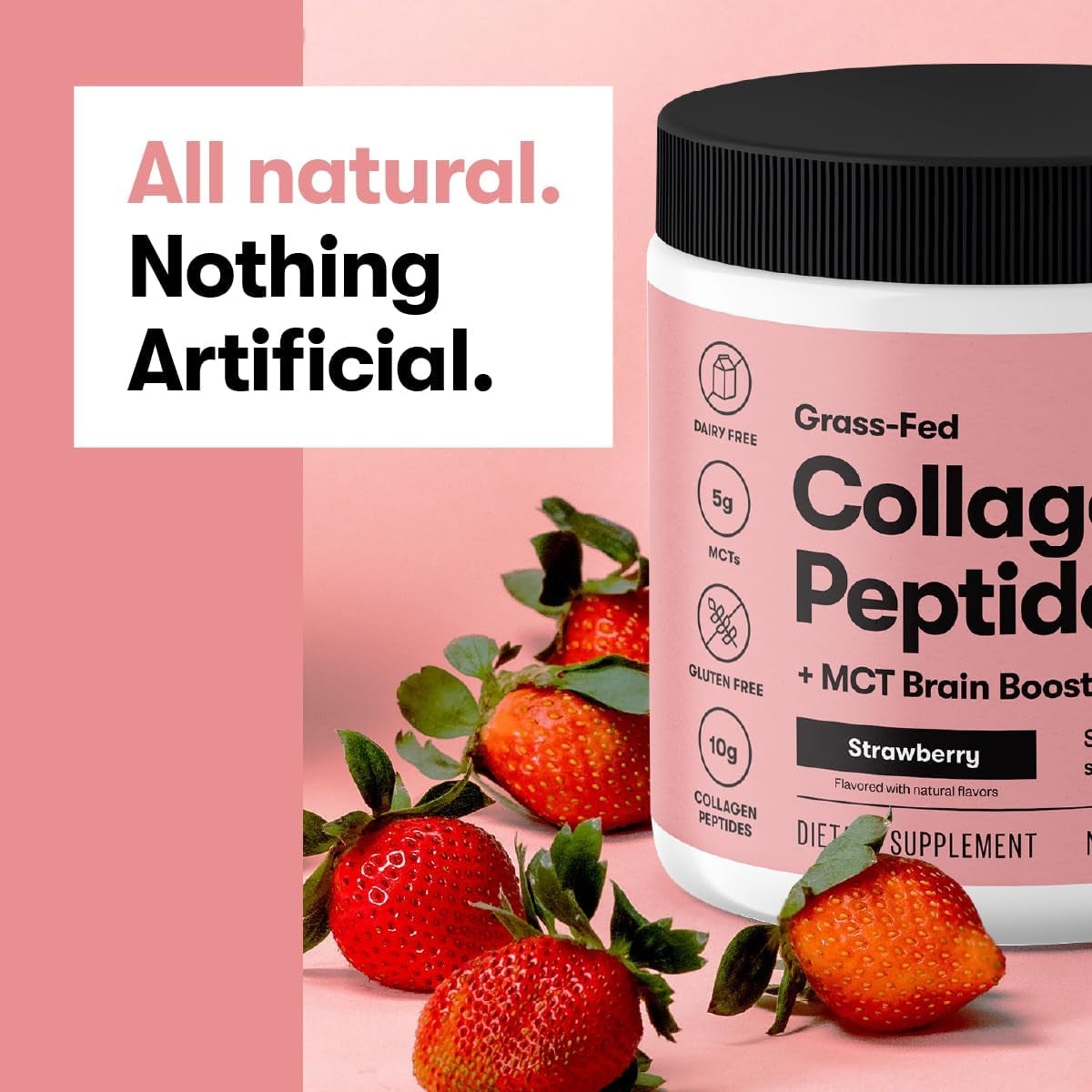 Perfect Keto Grass-Fed Collagen Peptides & MCT Brain Boost – 343g | Chocolate Flavored Keto Protein Powder