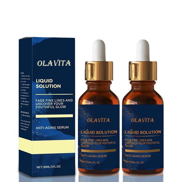 OLAVITA Liquid Solution Anti-Aging Serum – 30ml (2 Pack) | Retinol, Vitamin C & Aloe for Firm, Youthful Skin