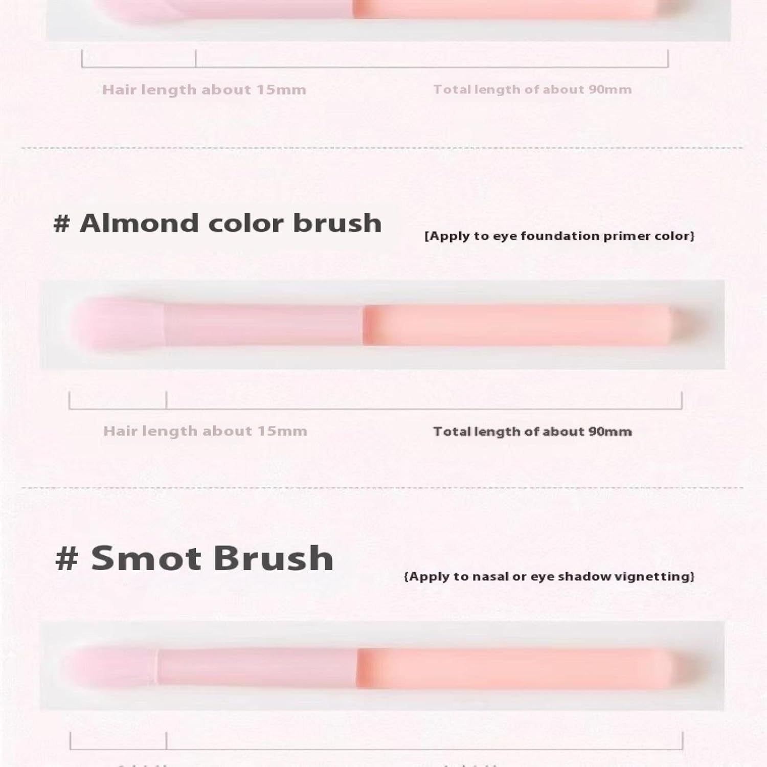 GHDANVZOQ 10-Piece Peach Powder Portable Makeup Brush Set