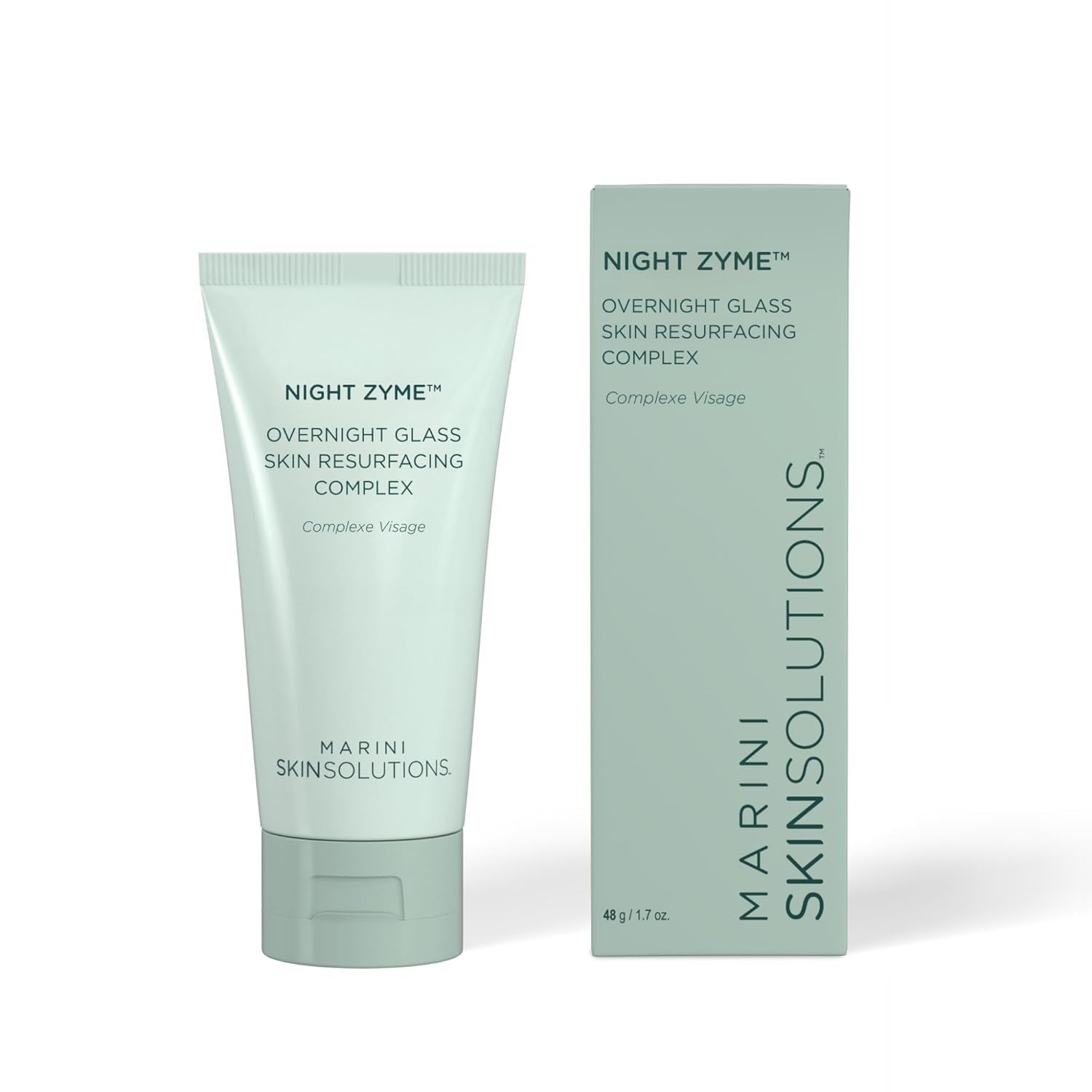 Night Zyme - Overnight Glass Skin Resurfacing Complex - Face Mask with Proteolytic Papaya Enzymes & Peptides - All Skin Types - Cruelty Free - Made in the USA - 1.7 Oz