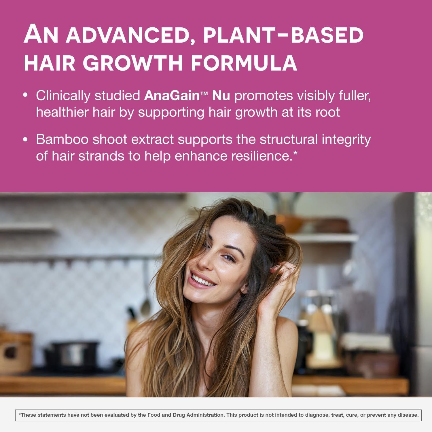 EZ Melts Dissolvable Vitamins Women’s Multi + Hair Growth – 60 Tablets | Fast-Melting Multivitamin with AnaGain Nu for Hair, Skin & Nail Health