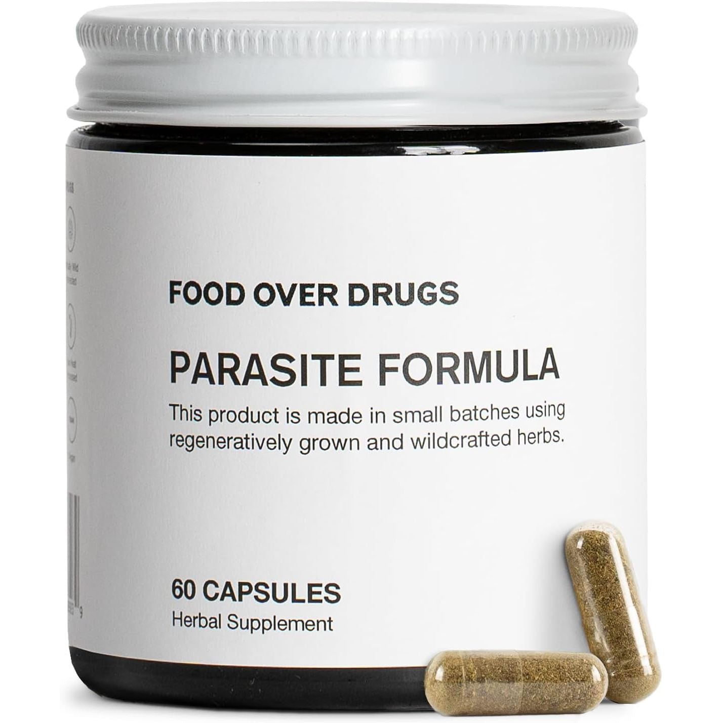Food Over Drugs Parasite Formula – 60 Capsules | Organic Herbal Cleanse & Detox Support