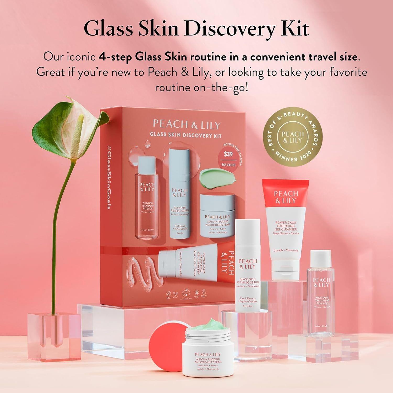 Peach & Lily Glass Skin Discovery Kit - Complete 4-Step Routine (Travel Size)