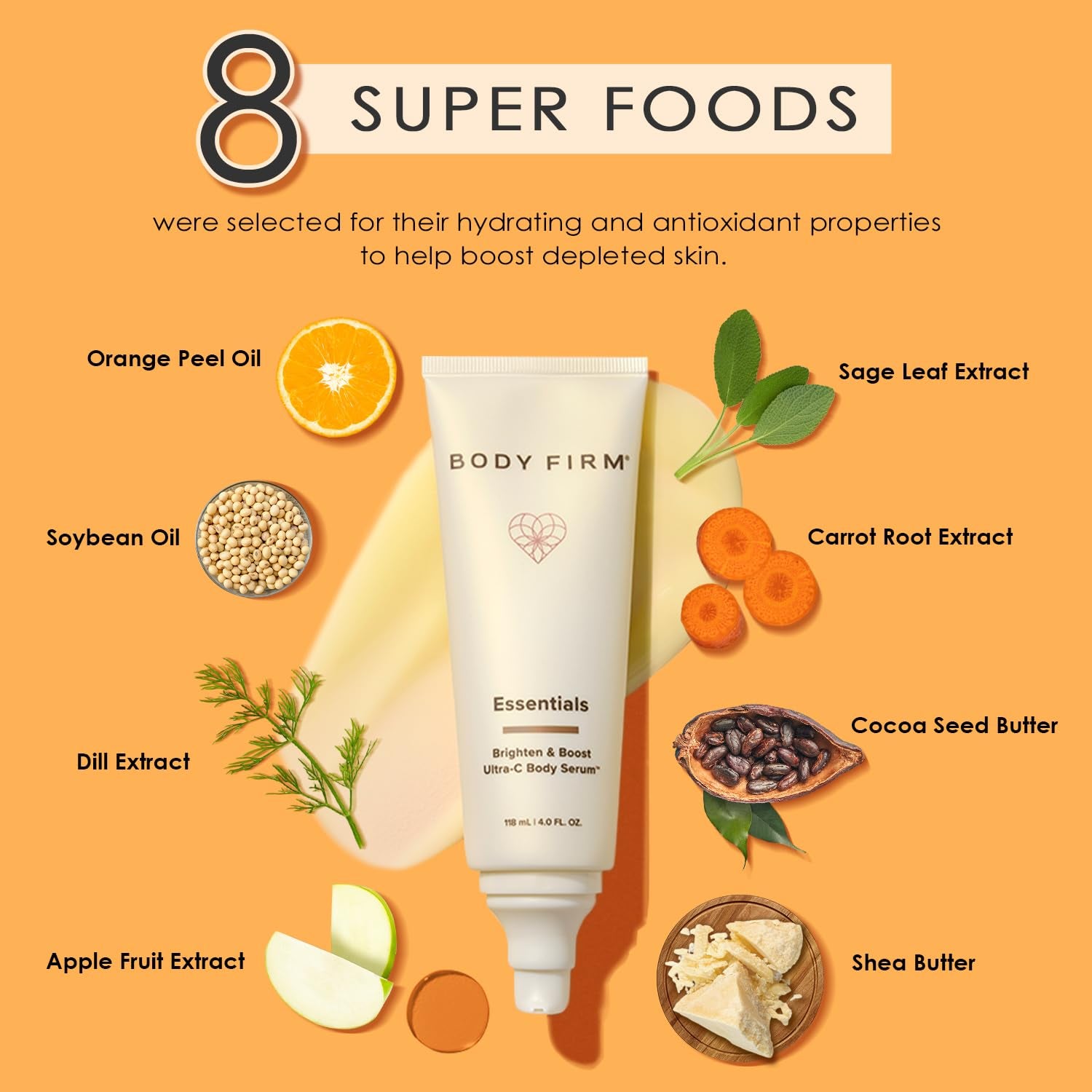 BODY FIRM Essentials Brighten & Boost Ultra-C Body Serum – 118ml | Radiance-Boosting Vitamin C Body Treatment