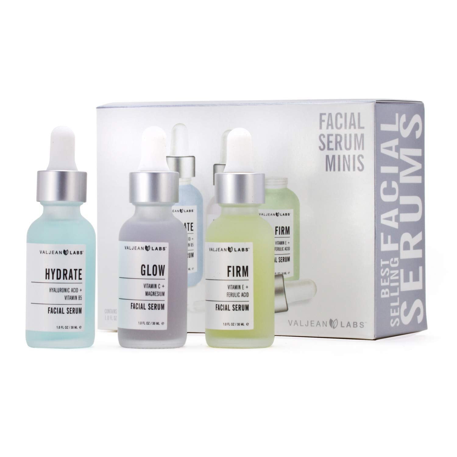 Valjean Labs Facial Serum Combo Pack – 3 x 30ml | Hydrate, Glow & Firm for Targeted Skin Renewal