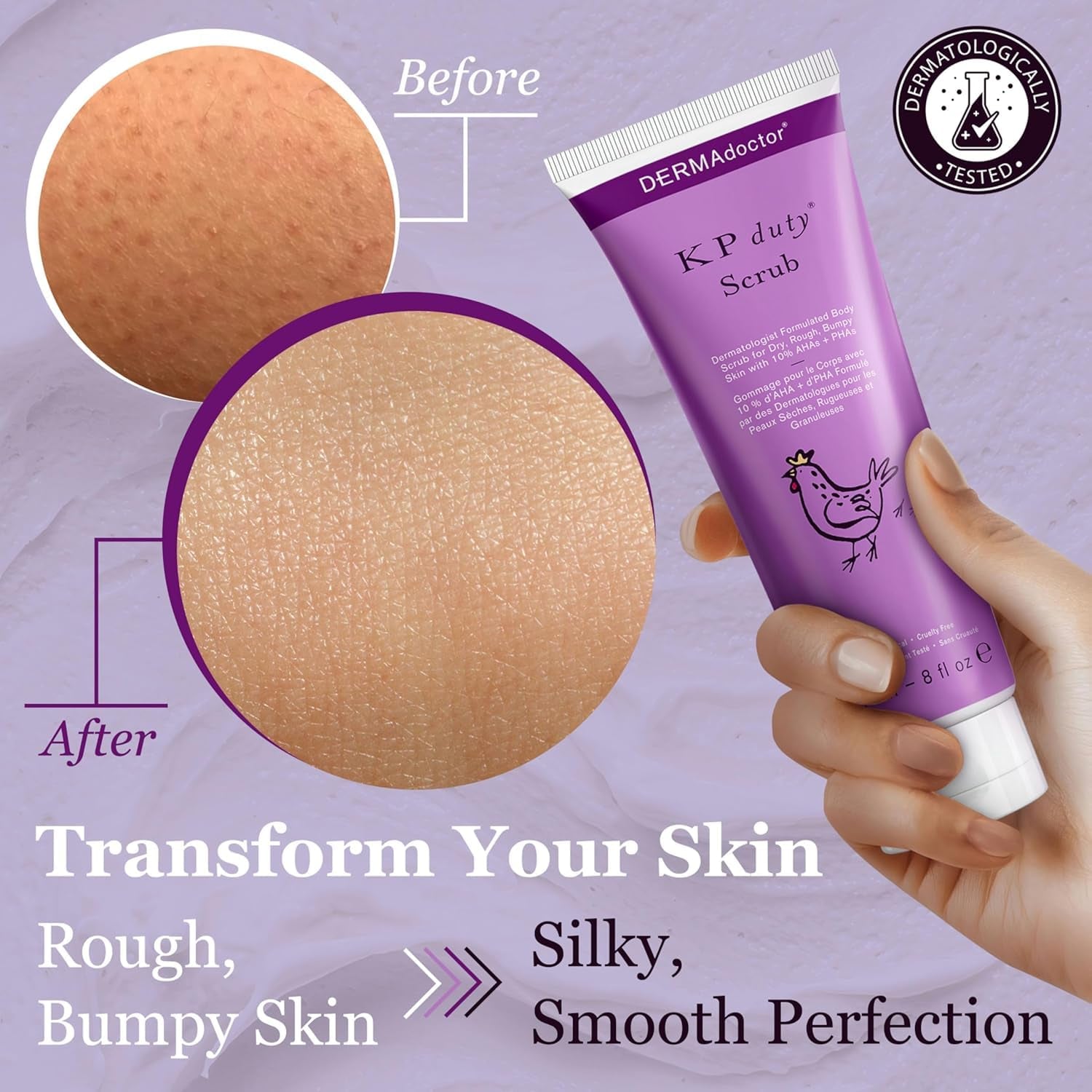 DERMAdoctor KP Duty Body Scrub 10% AHAs + PHAs - 237ml