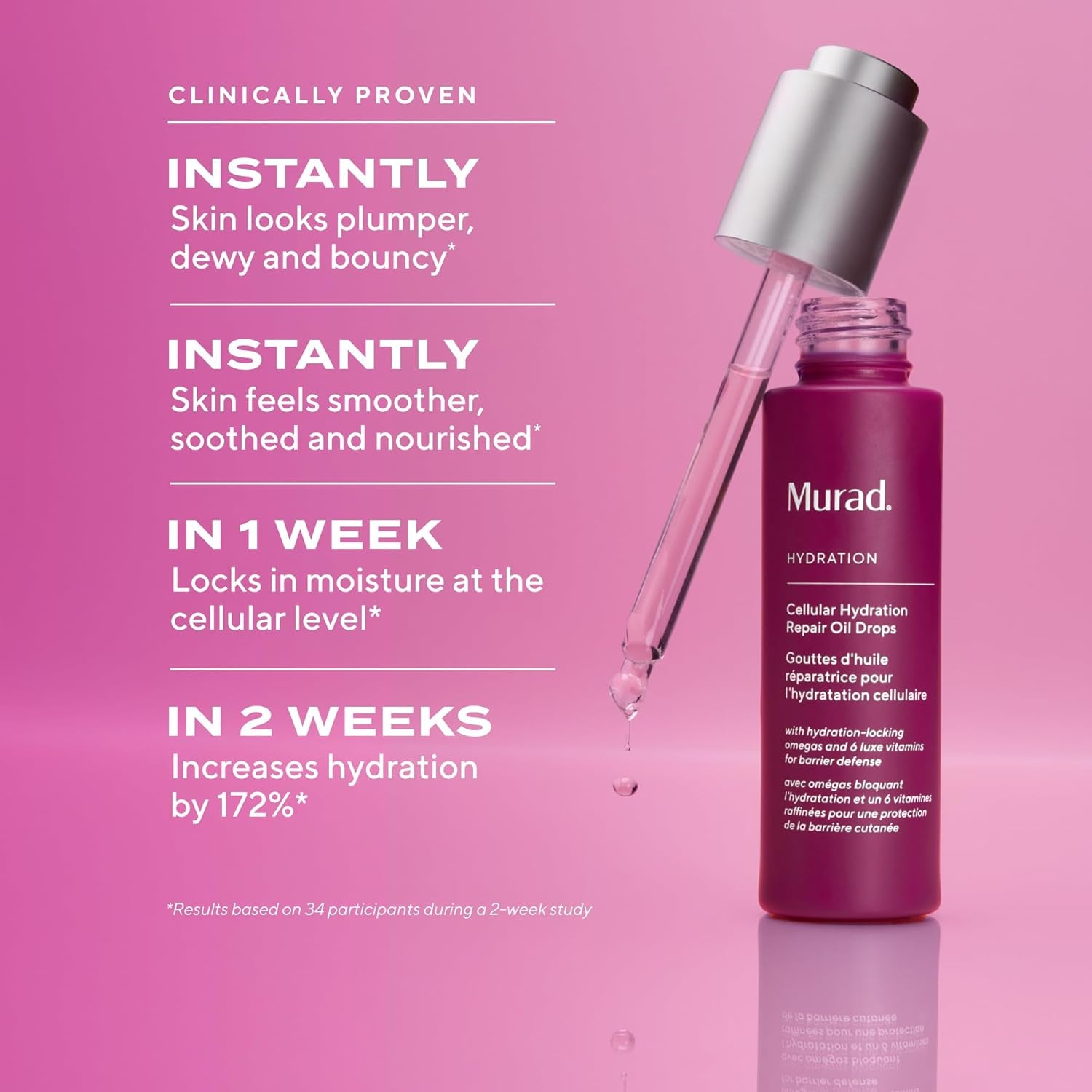 Murad Cellular Hydration Repair Oil Drops – 30ml | Fast-Absorbing Hydrating Facial Oil