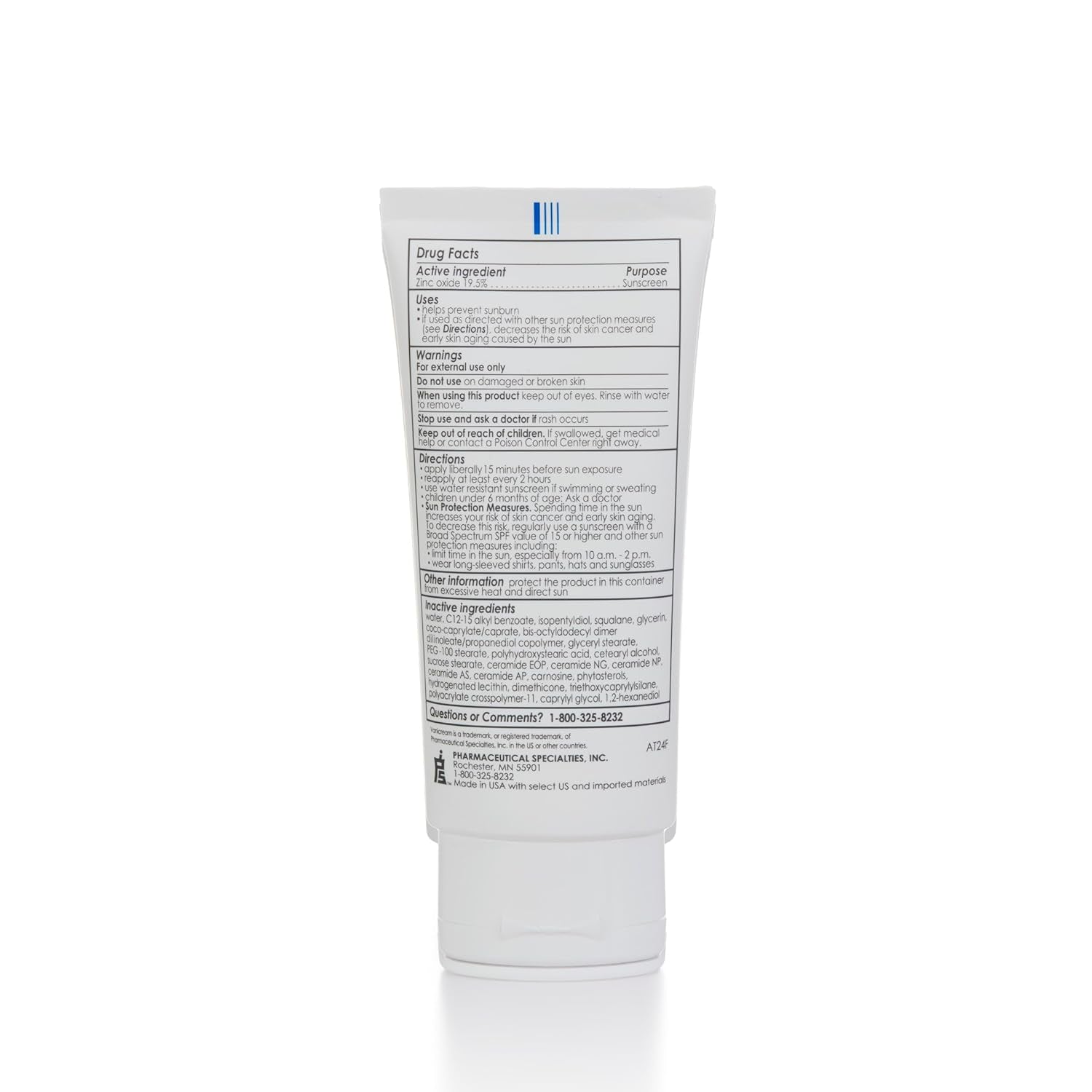 Vanicream Facial Moisturizer with SPF 30 – 71g | Mineral Sunscreen for Sensitive Skin with Ceramides & Zinc Oxide