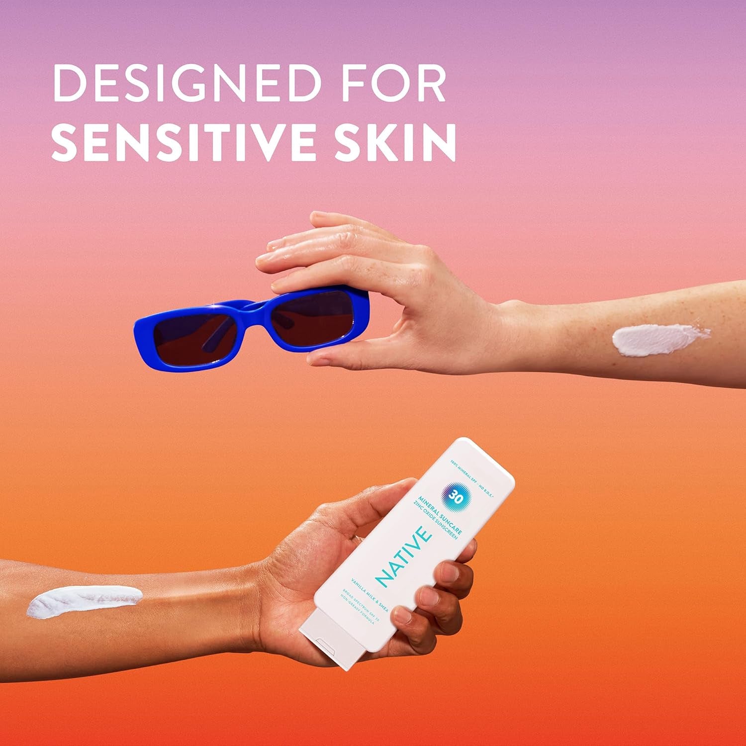 Sunscreen Lotion Vanilla Milk & Shea SPF 30, 100% Mineral SPF for Face & Body Broad Spectrum UVA UVB for Men & Women, Suitable for Sensitive Skin & Hawaii Compliant, Lightweight, 7Oz