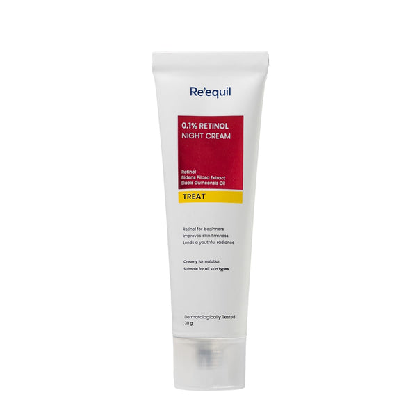 RE' EQUIL 0.1% Retinol Night Cream – 30g | Anti-Aging, Firming & Pore-Refining Night Moisturizer