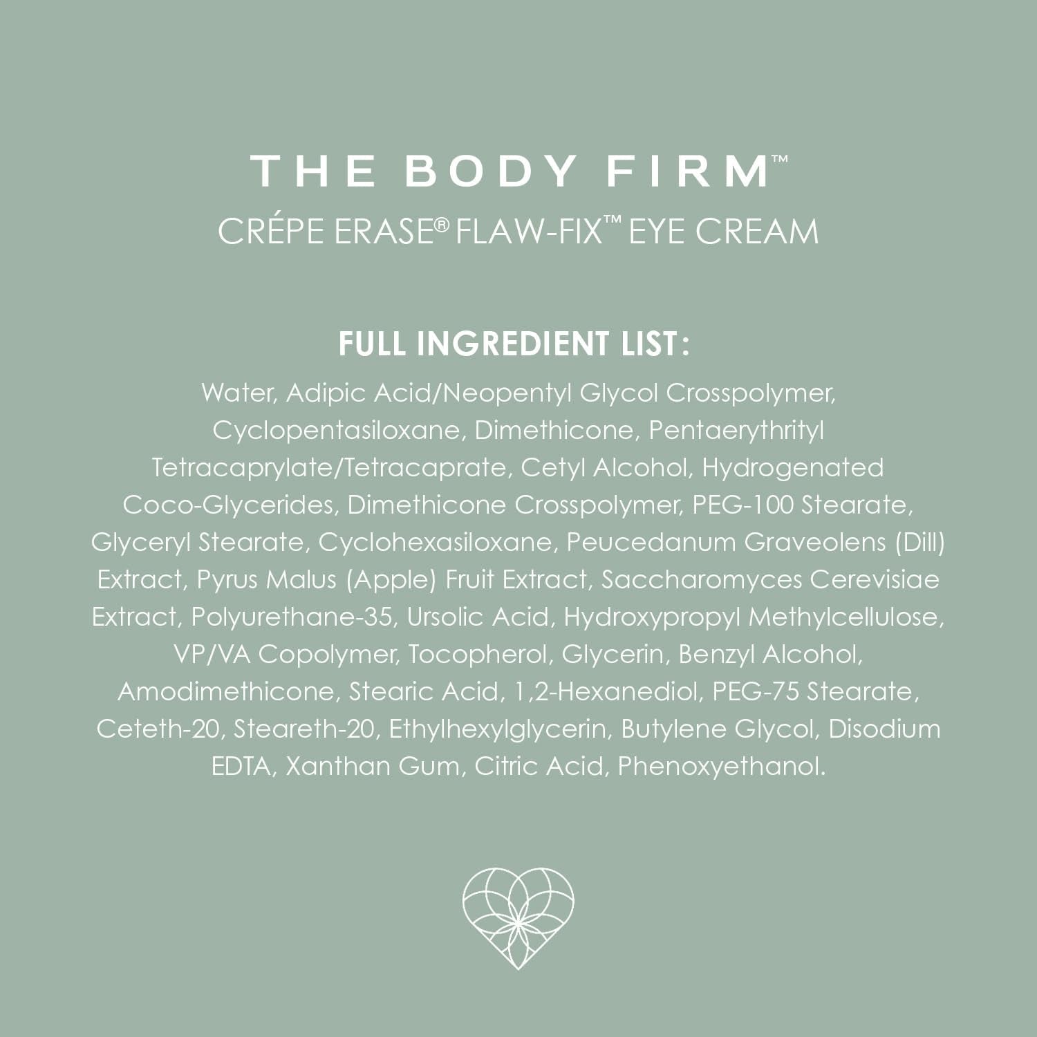 BODY FIRM Crépe Erase Flaw-Fix Eye Cream – 15ml | Instant Firming, Brightening & Anti-Aging Eye Treatment