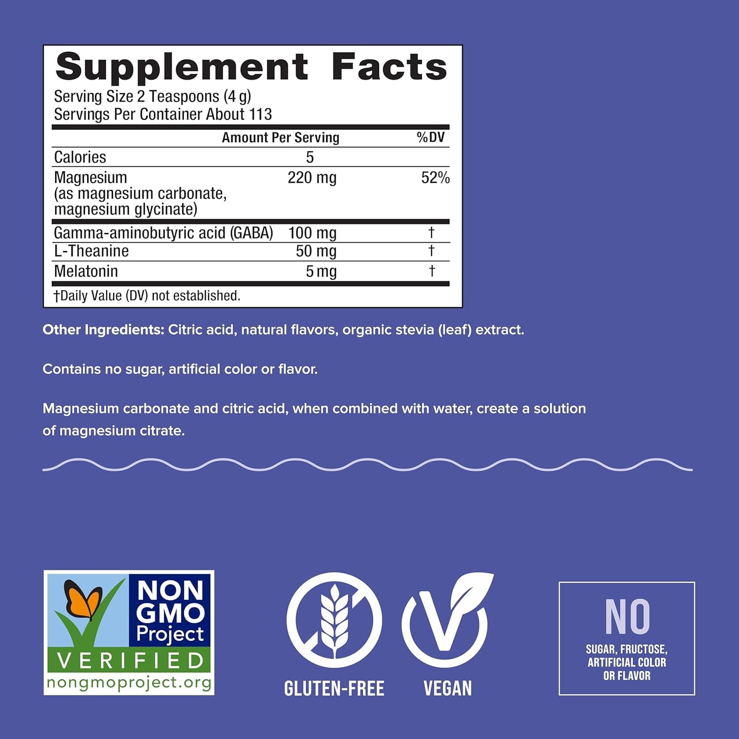 Natural Vitality Calm Sleep Magnesium Supplement – 453g (Mixed Berry) | With Melatonin, L-Theanine & GABA for Deep Relaxation & Restful Sleep