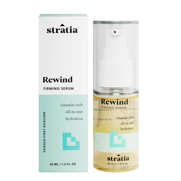 Rewind Firming & Hydrating Serum with Hyaluronic Acid & Niacinamide - Moisturizes & Evens Skin Tone with DMAE for Smooth, Plump Skin, 1.3 Fl Oz