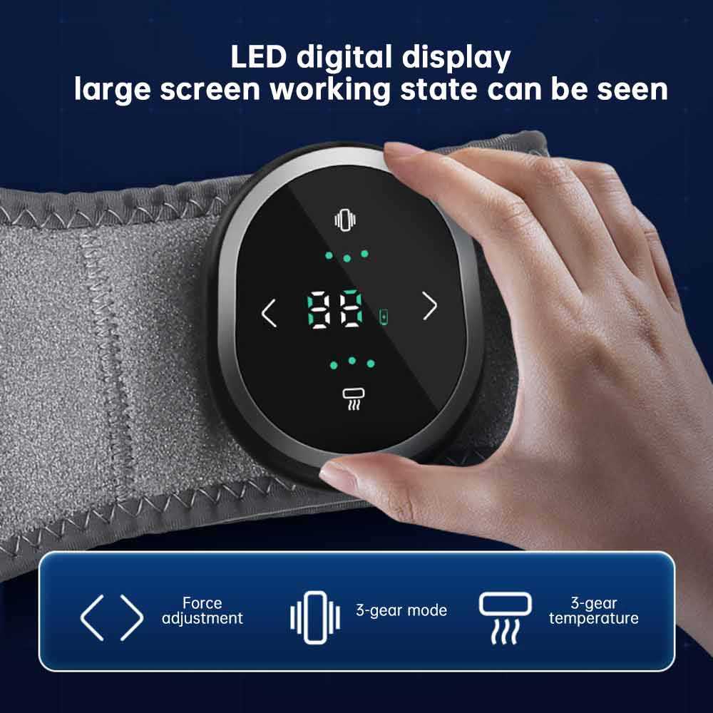 EMS Heat-Compress Waist Massager – 16-Level Pulse Therapy Belt for Back Pain Relief