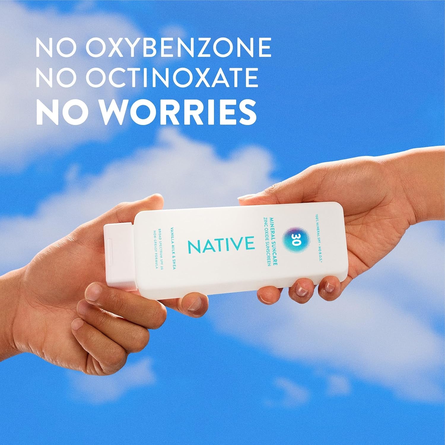 Sunscreen Lotion Vanilla Milk & Shea SPF 30, 100% Mineral SPF for Face & Body Broad Spectrum UVA UVB for Men & Women, Suitable for Sensitive Skin & Hawaii Compliant, Lightweight, 7Oz