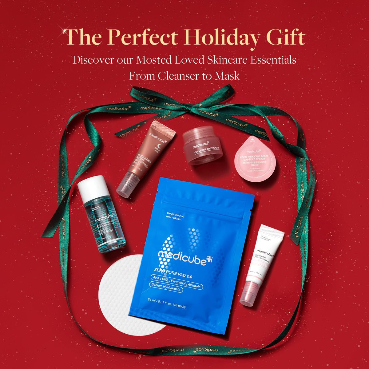 medicube Essentials Holiday Kit | 6-In-1 Mini Skincare Gift Set
