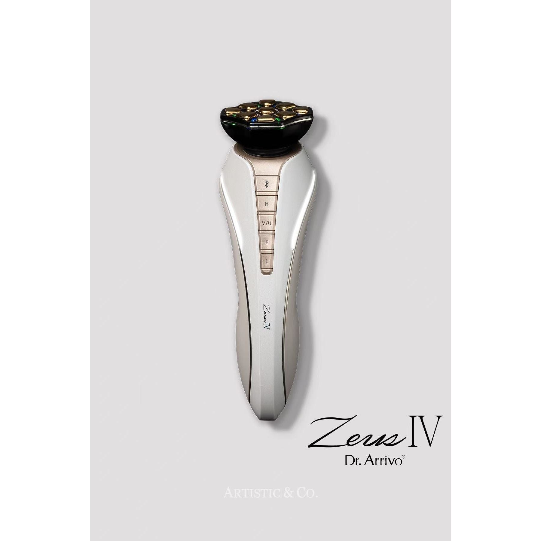 Dr. Arrivo Zeus IV by Artistic&Co. – Advanced Anti-Aging Beauty Device | 24K Gold Electrodes + LED + MFIP Technology