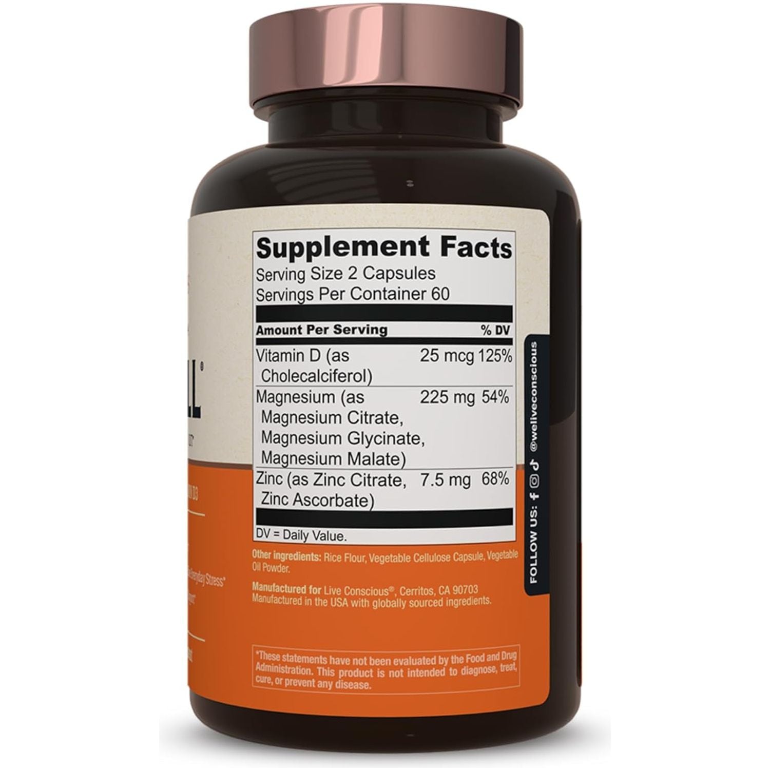 Live Conscious MAGWELL – 120 Capsules | 3-in-1 Advanced Formula for Bone, Immune & Heart Health