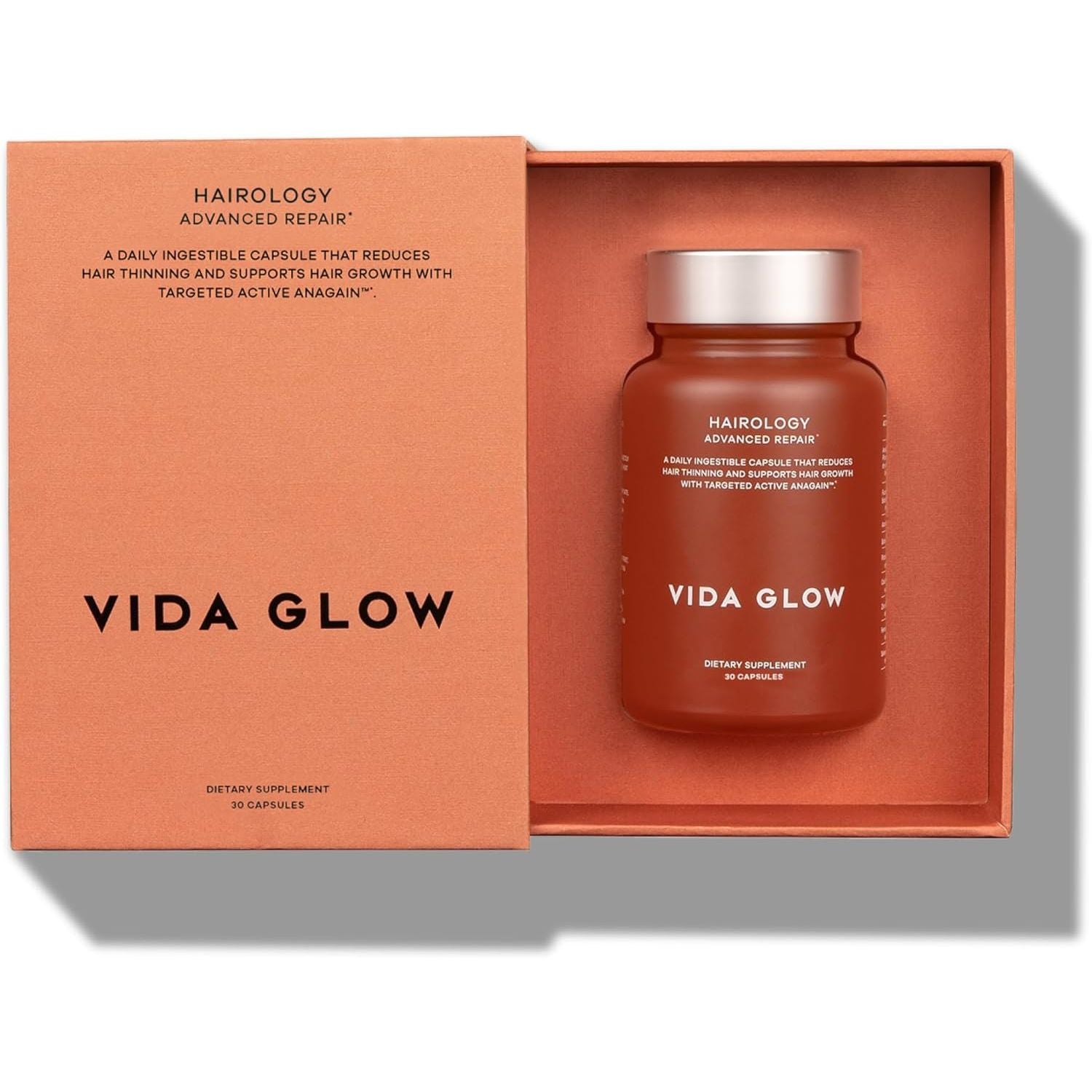 Vida Glow Hairology Advanced Repair – 30 Capsules | Daily Hair Growth Supplement with Biotin & AnaGain