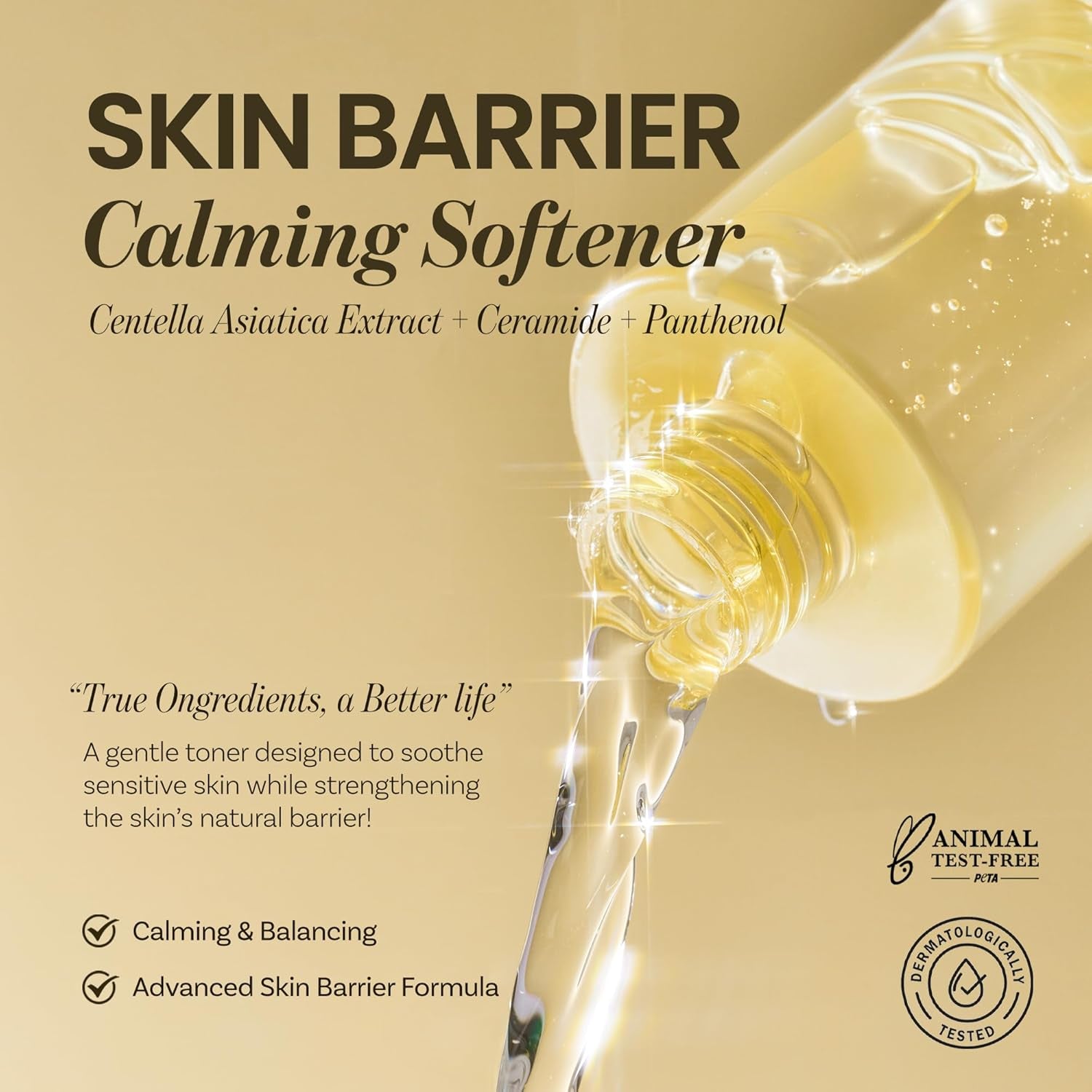 ONGREDIENTS Skin Barrier Calming Softener – 250ml | Hydrating & Soothing Toner for Sensitive Skin