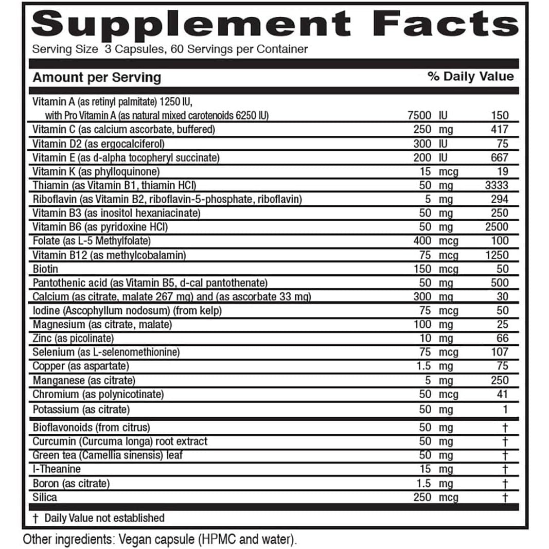 Vitanica Mid-Life Symmetry – 180 Capsules | Multivitamin for Women 50–65 Supporting Bone, Heart & Hormonal Health
