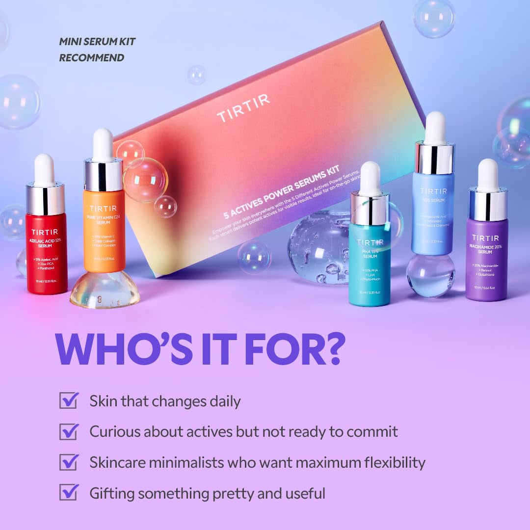 TIRTIR 5 Actives Power Serums Kit – 5 x 10ml | Brightening, Hydrating & Skin Renewal Set