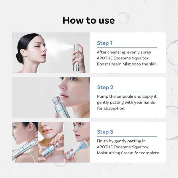 Exosome Squal-Tox 3% Ampoule 1.01 Fl Oz (30Ml) – Intense Hydration, Skin Renewal, Brightening & Anti-Wrinkle Care with Exosome Technology and Niacinamide