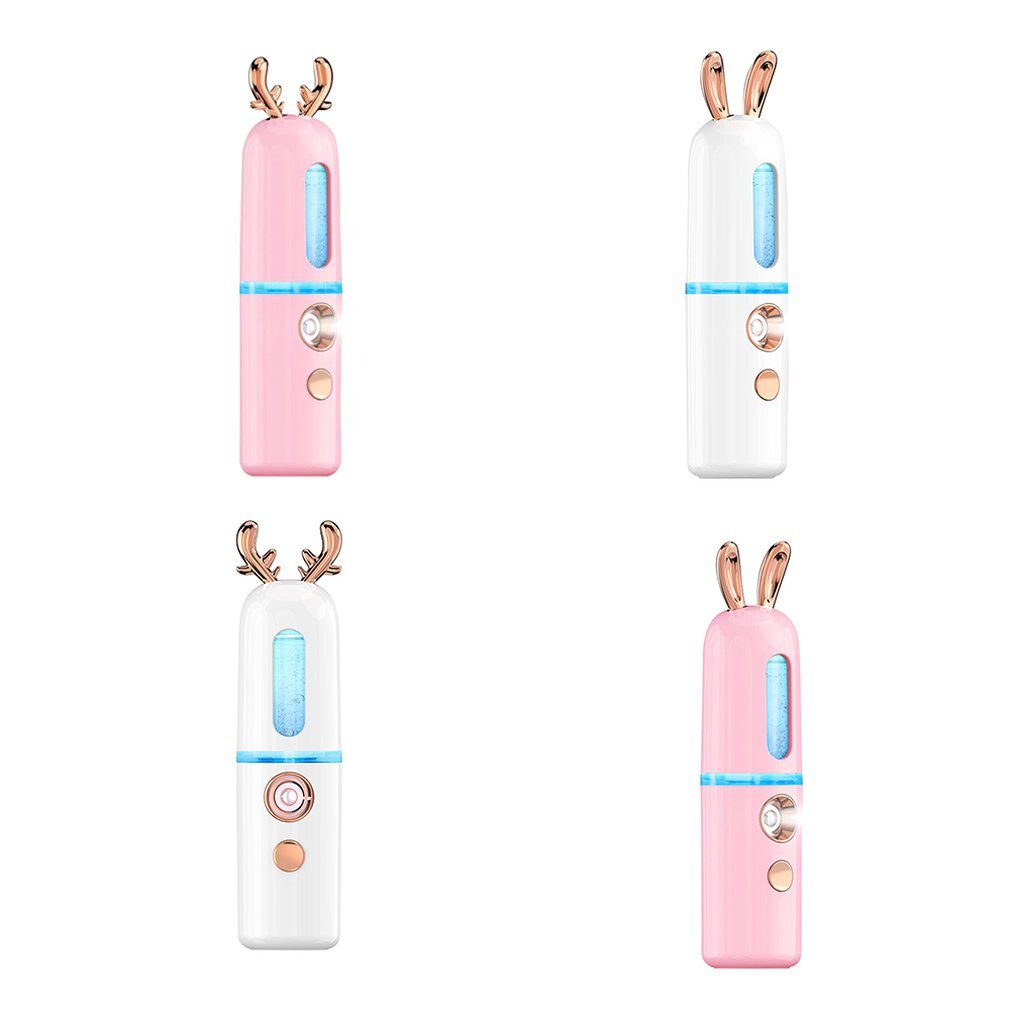 Nano Hydrating Facial Steamer – Negative Ion Portable Moisturising Spray (Cute Fawn & Bunny Design)