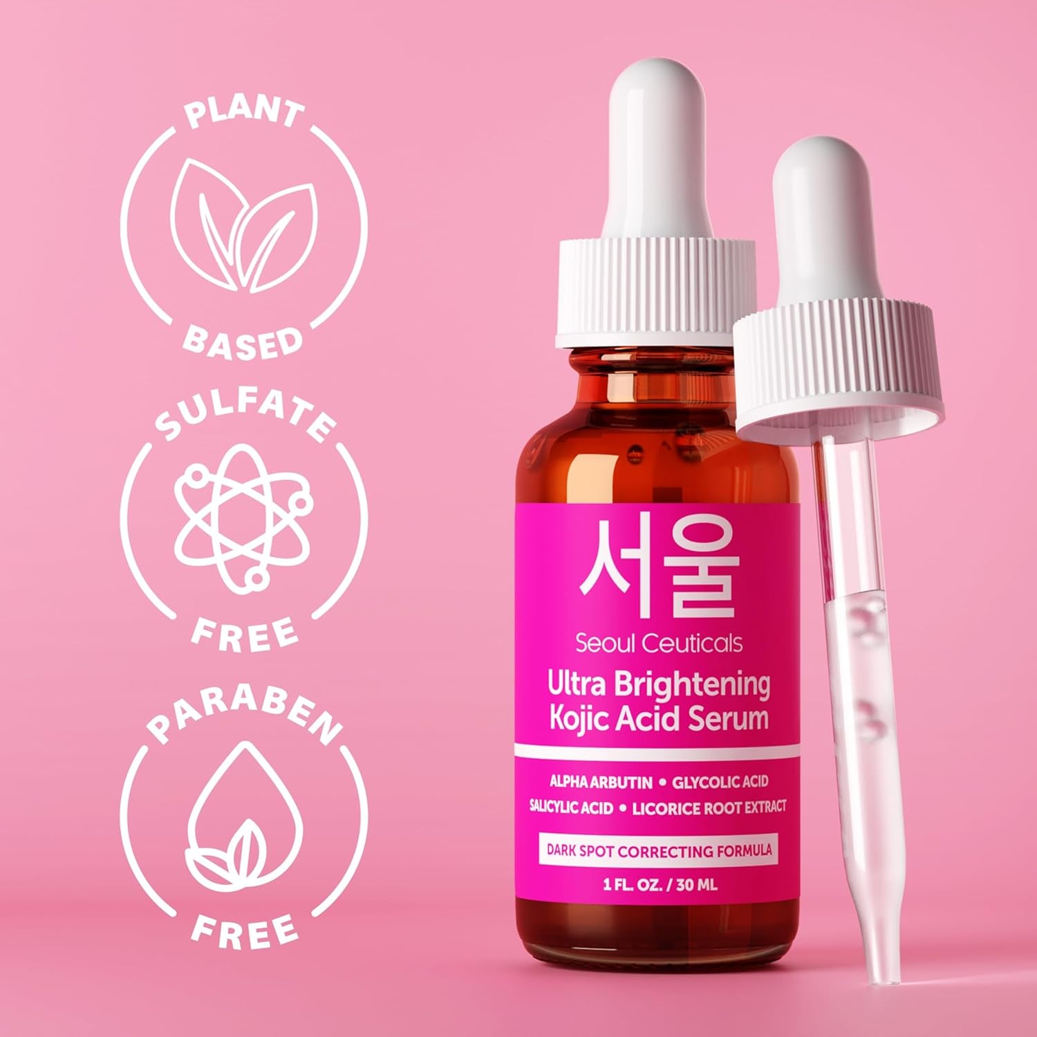 SeoulCeuticals Ultra Brightening Kojic Acid Serum – 30ml | Fade Dark Spots & Brighten Skin Tone