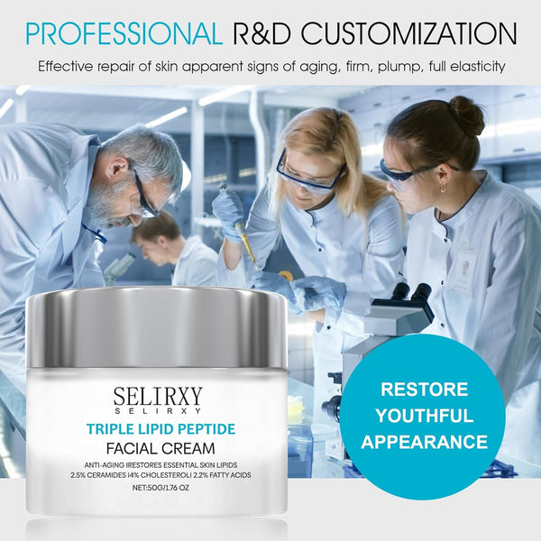 Nodfens Triple Lipid Peptide Facial Cream – 50g | Deep Nourishment, Firming & Anti-Aging Care for Mature Skin