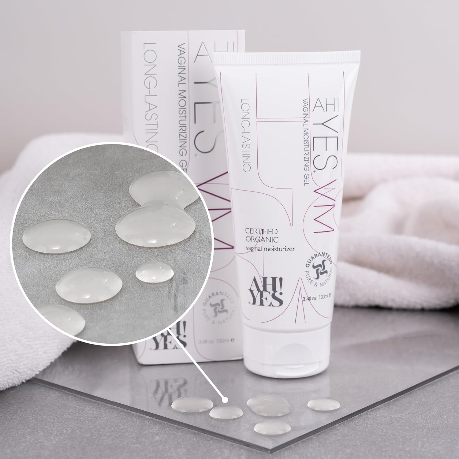 AH! YES® VM Certified Organic Vaginal Moisturizer – 100ml | Natural, Hormone-Free Hydration for Intimate Comfort