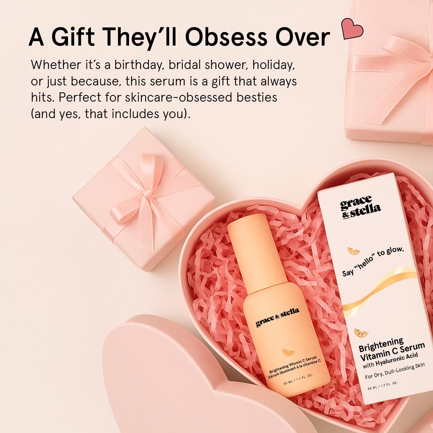 Vitamin C Serum for Face (50Ml /1.7 Fl Oz)- Brightening Vitamin C for Face with Hyaluronic Acid Serum to Reduce Dullness & Dark Spots - Vegan Skincare