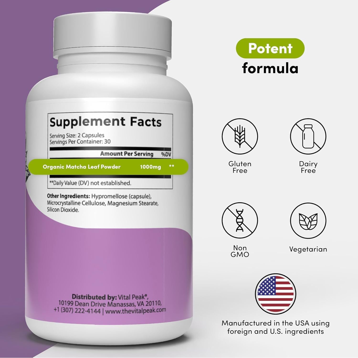 Vital Peak Matcha Peak - 60 Capsules