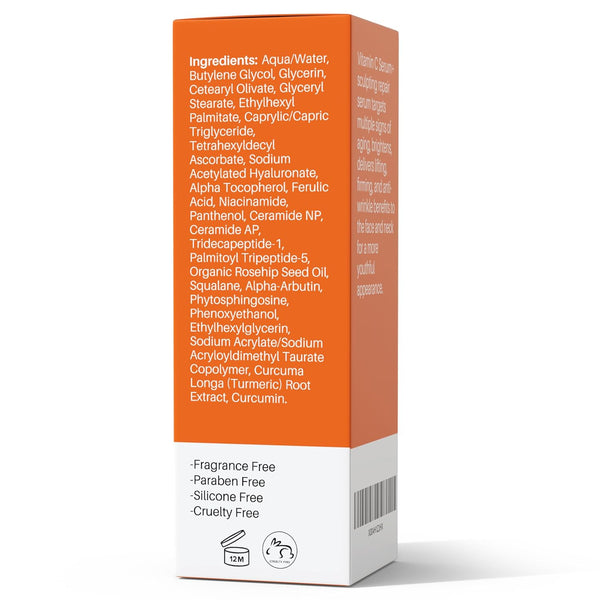 LeVaye' Vitamin C Serum+ Sculpting Repair Serum – 50ml | Brightening, Firming & Collagen-Boosting Formula